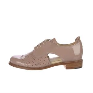 The Office of Angela Scott Cutout Leather Oxfords with Lasercut Detail